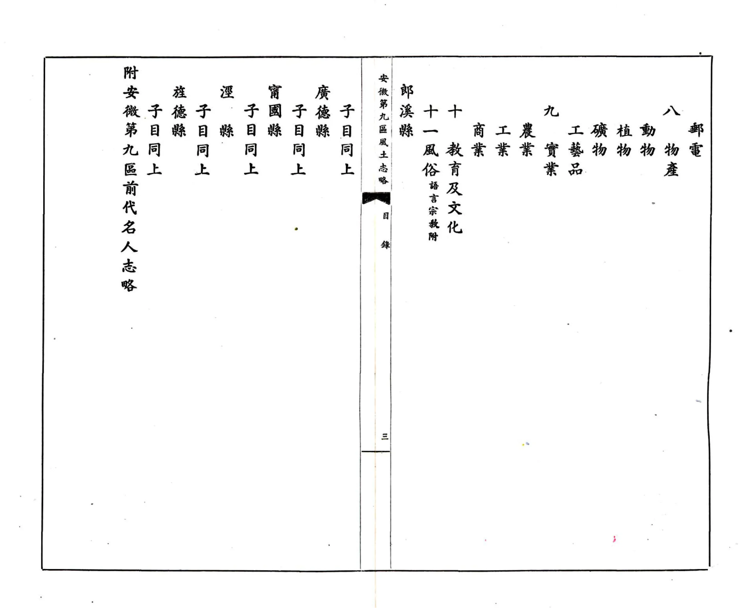 安徽第九区风土志略（民国） 在线预览第5页