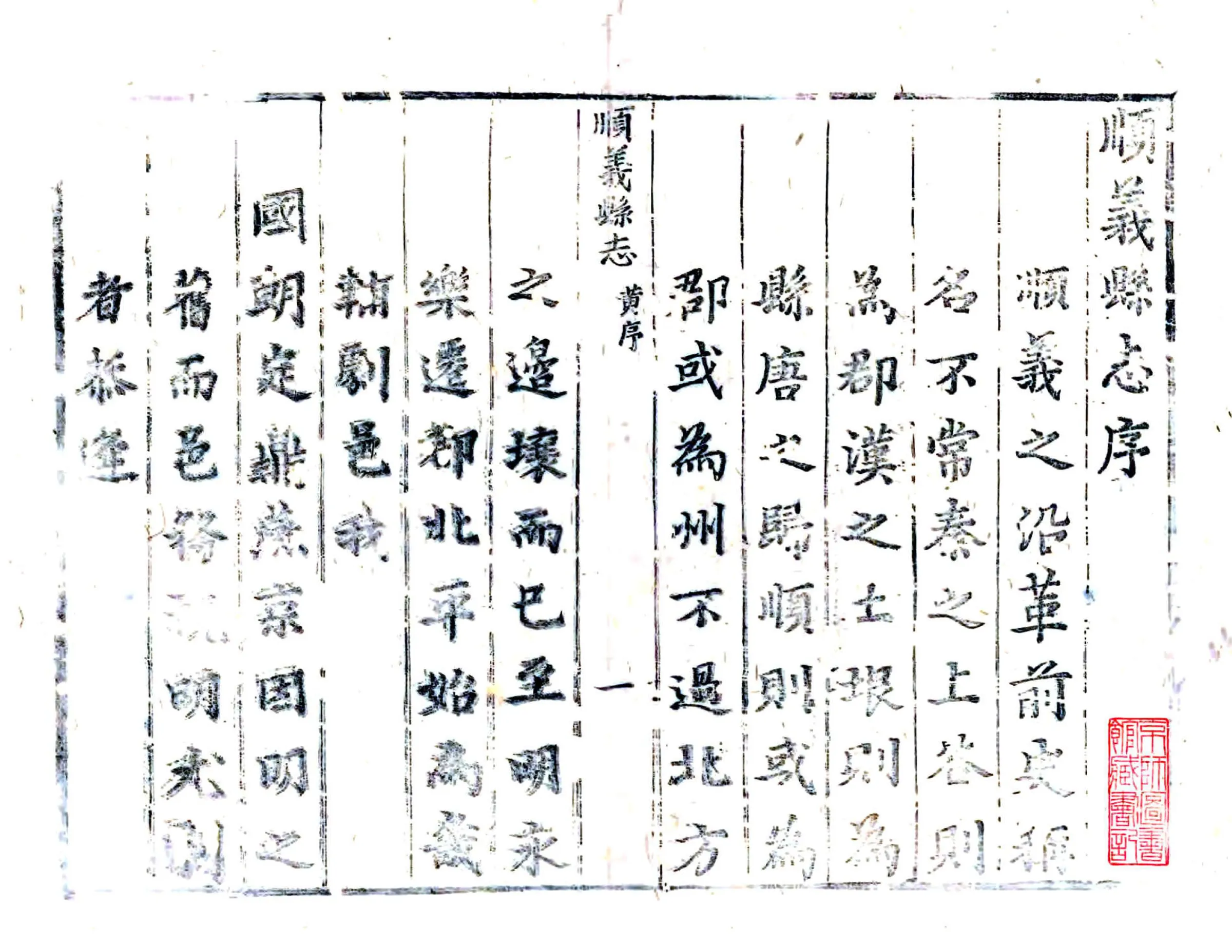 顺义县志（康熙） 在线预览第1页