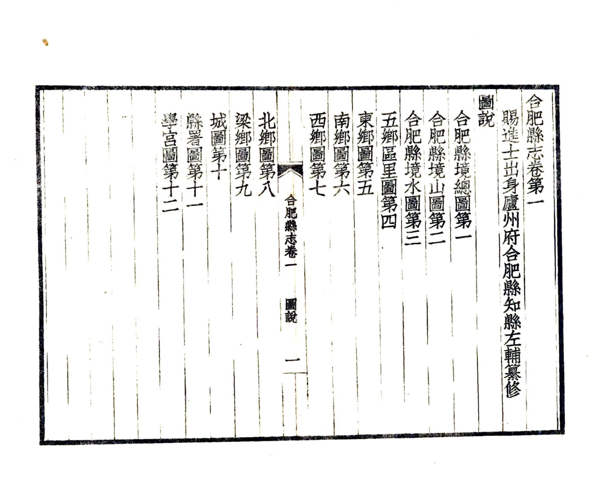 合肥县志（嘉庆） 在线预览第1页