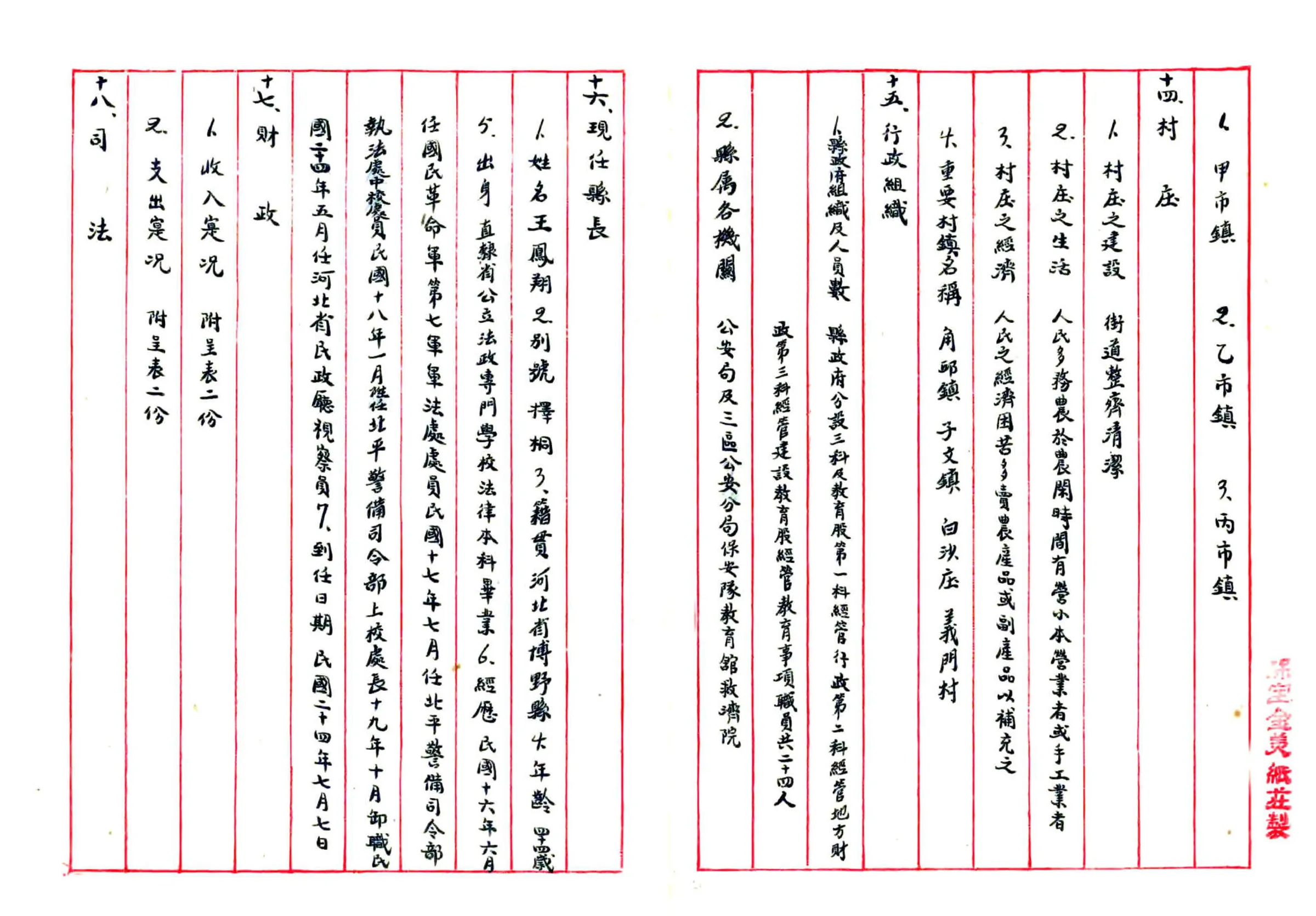 河北省安平县地方实际情况调查报告（民国） 在线预览第6页