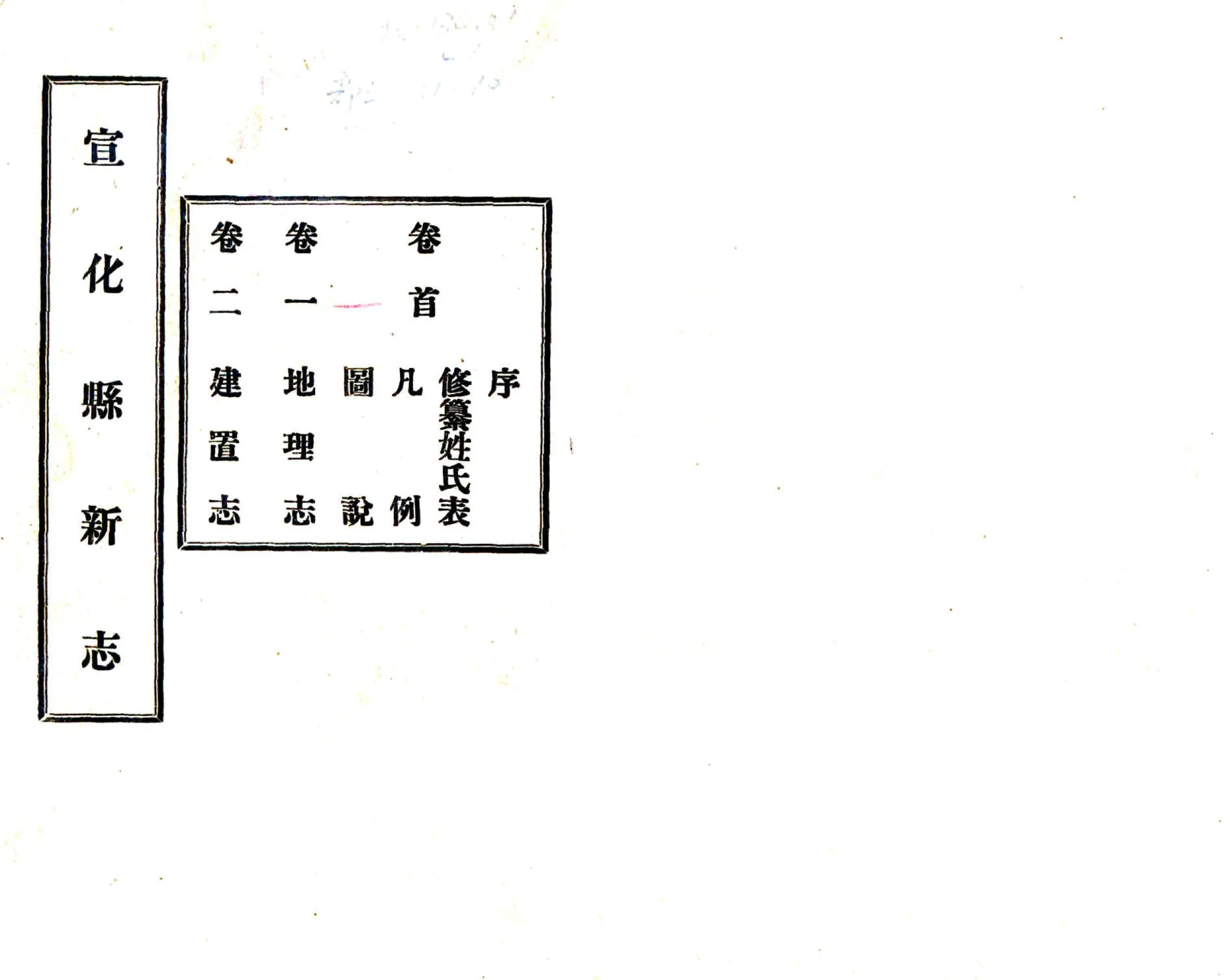 宣化县新志（民国） 在线预览第1页