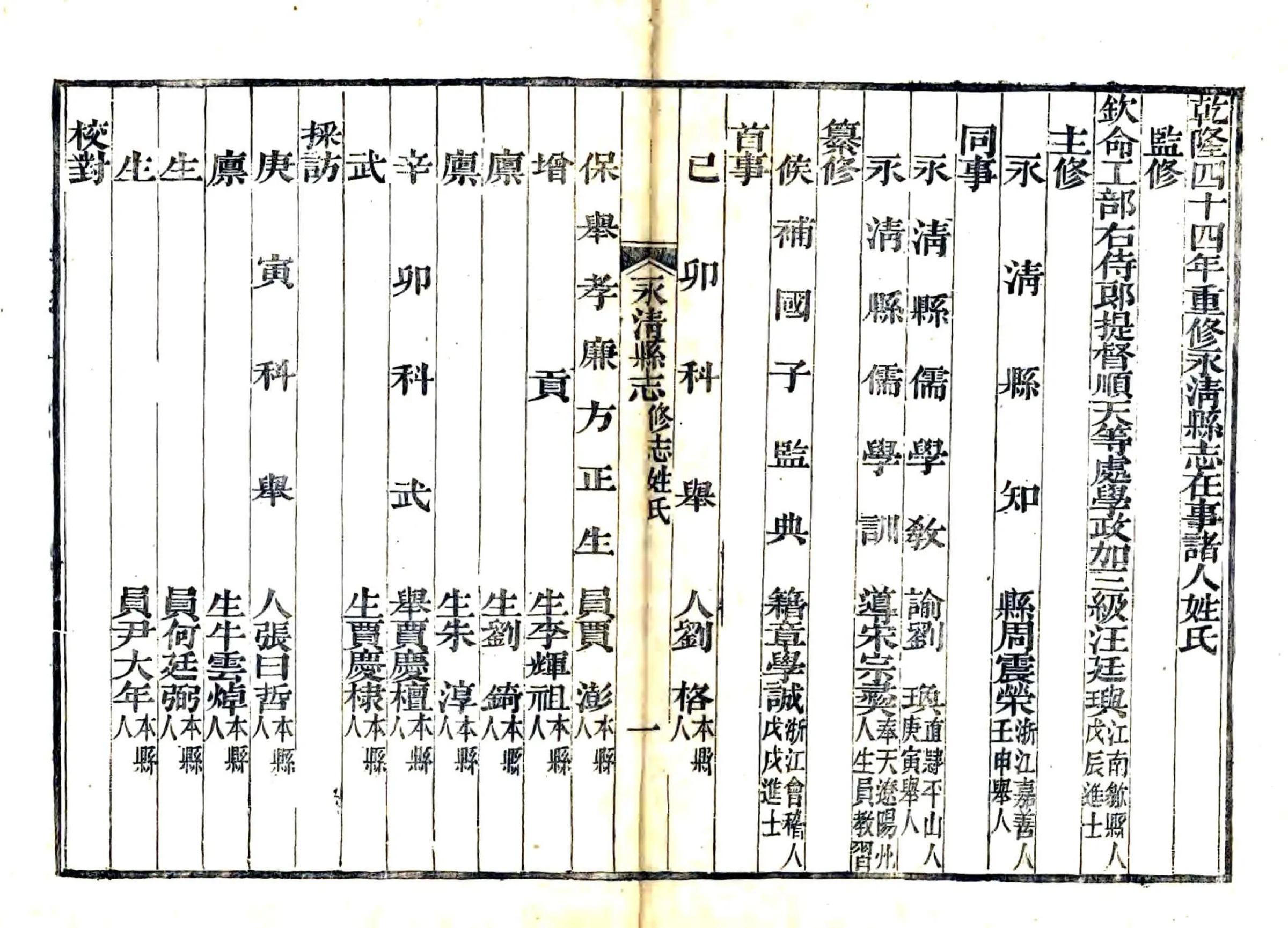 永清县志（乾隆 道光刻本） 在线预览第4页