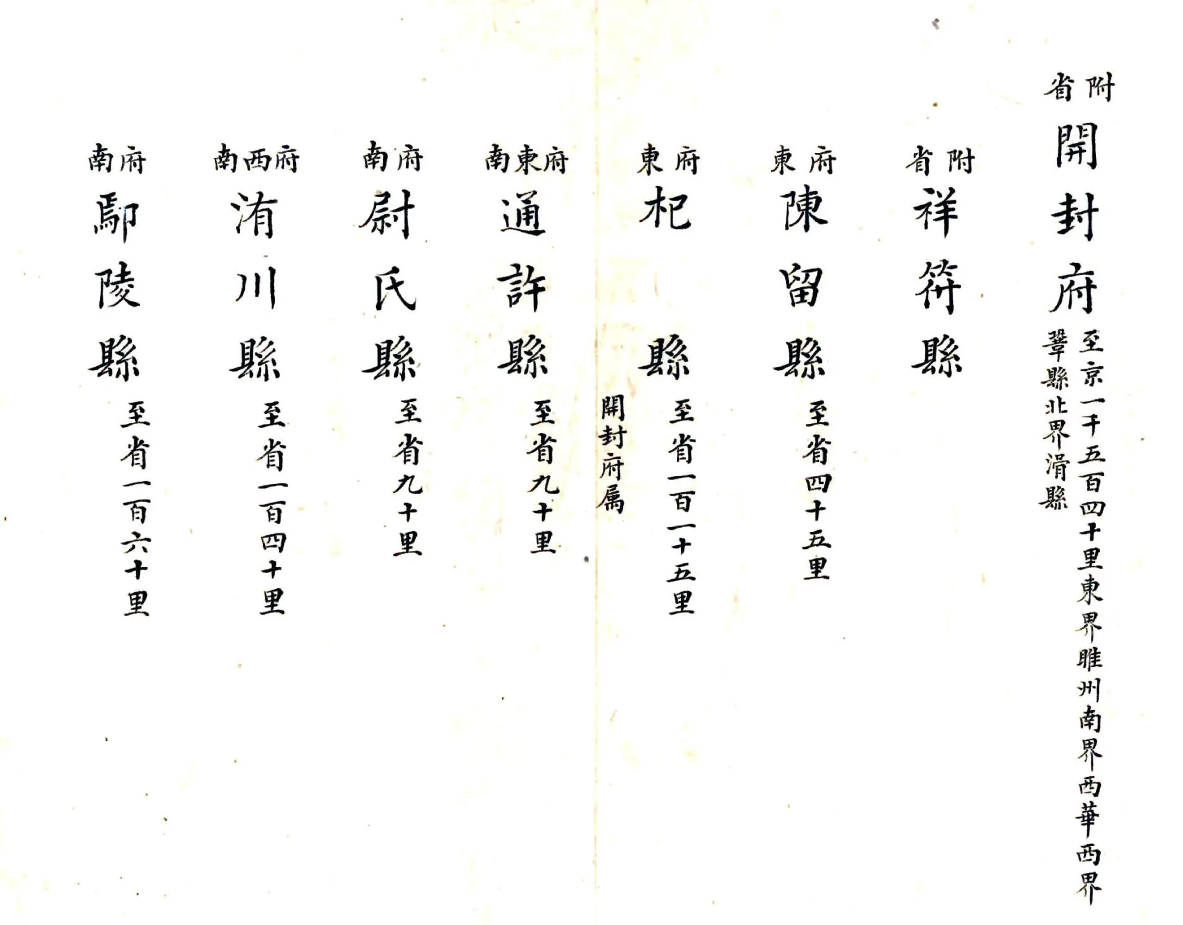 河南通省程途里数（清） 在线预览第3页
