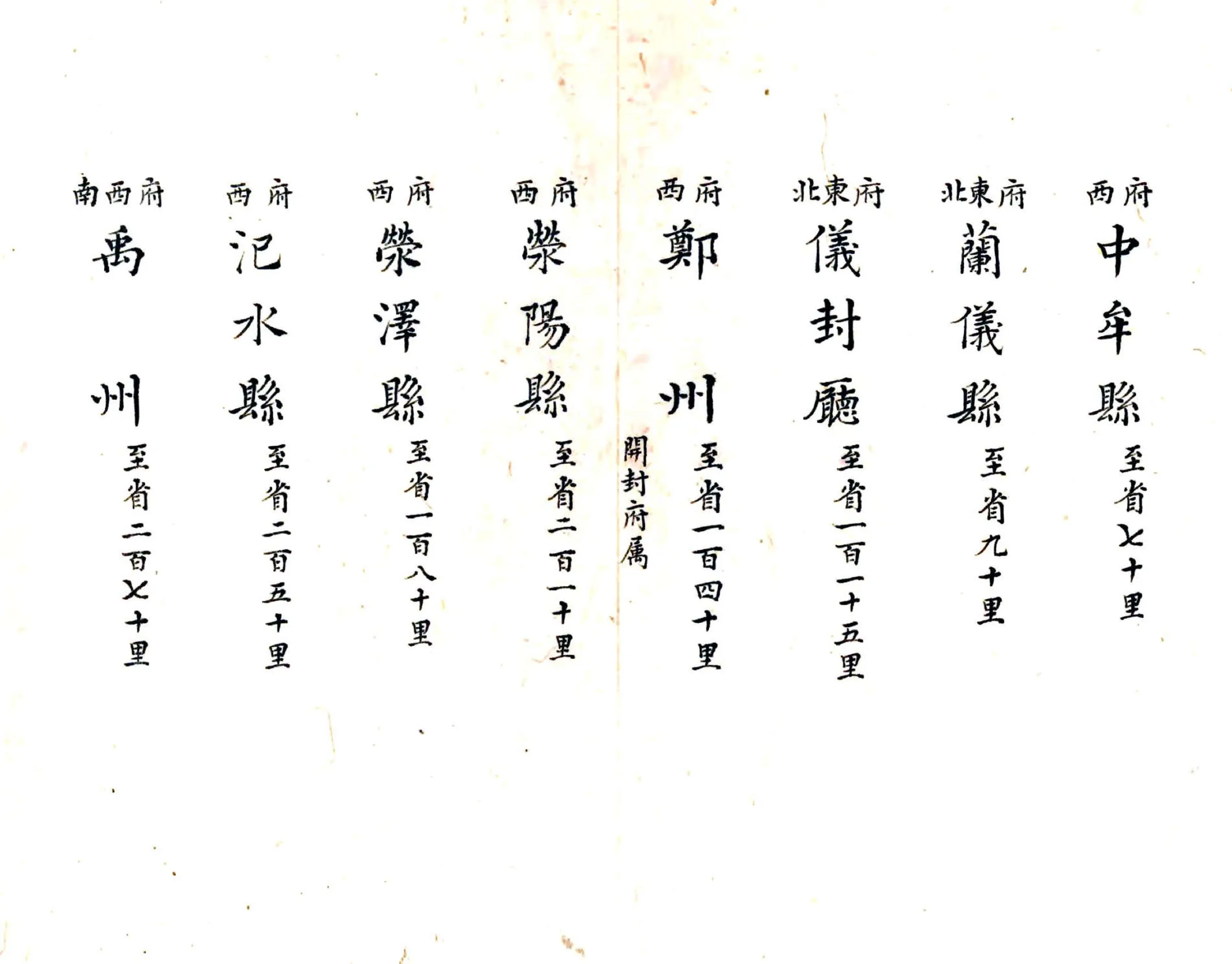 河南通省程途里数（清） 在线预览第4页