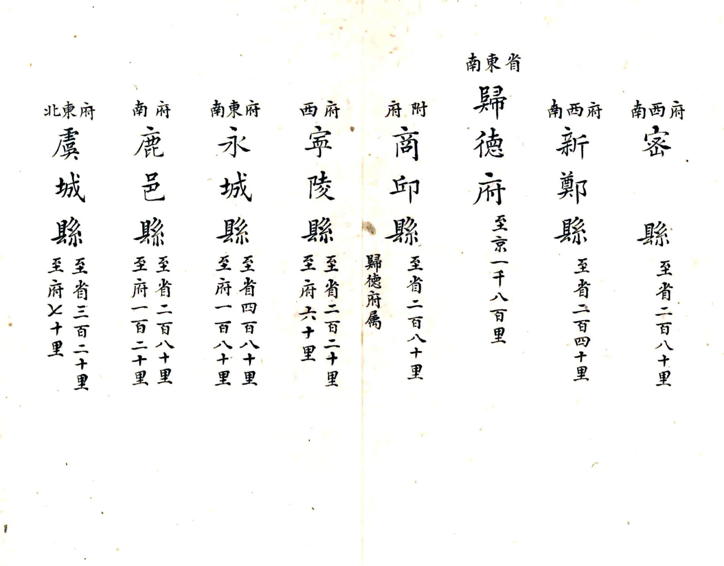 河南通省程途里数（清） 在线预览第5页
