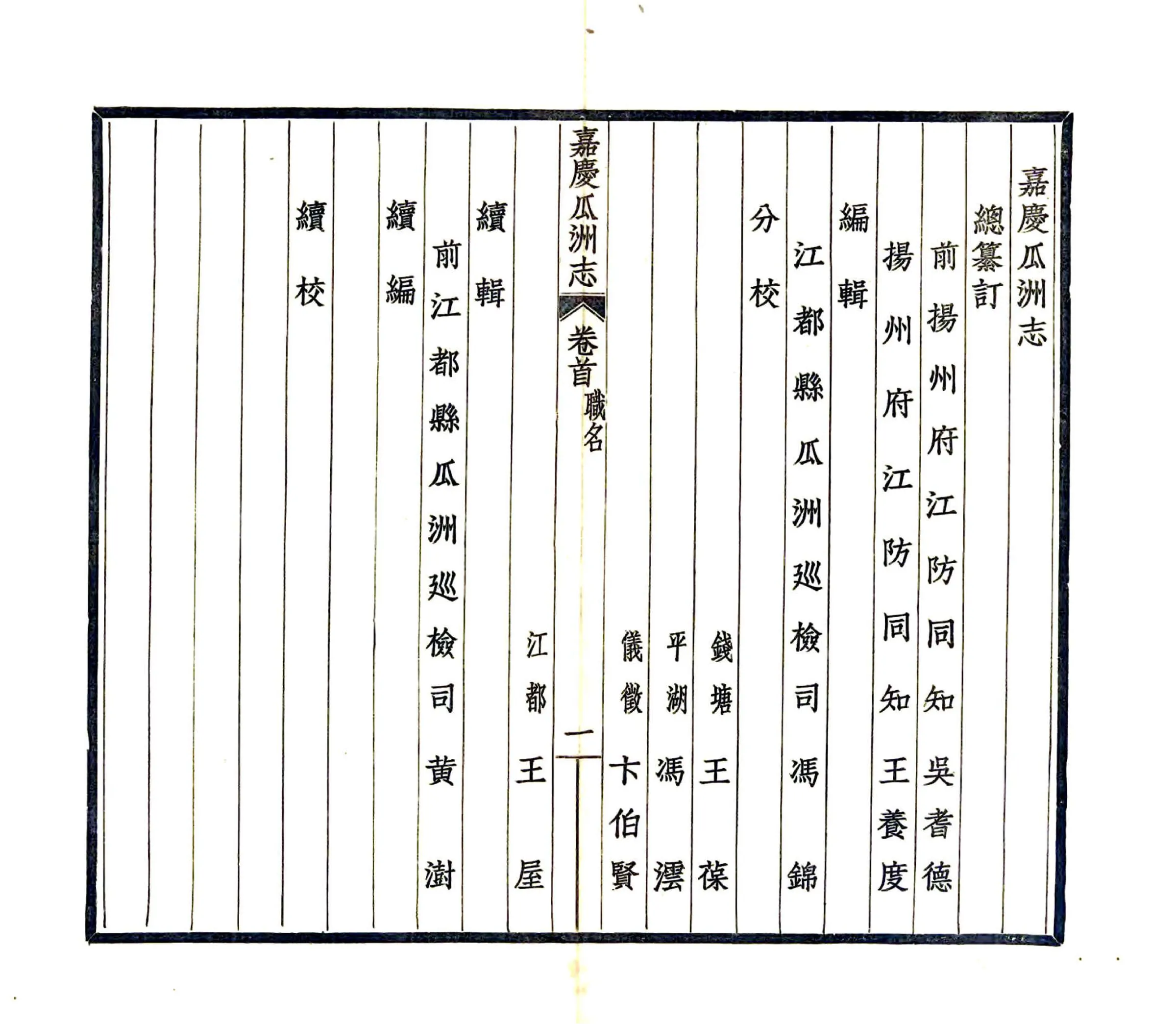 嘉庆瓜洲志 在线预览第5页