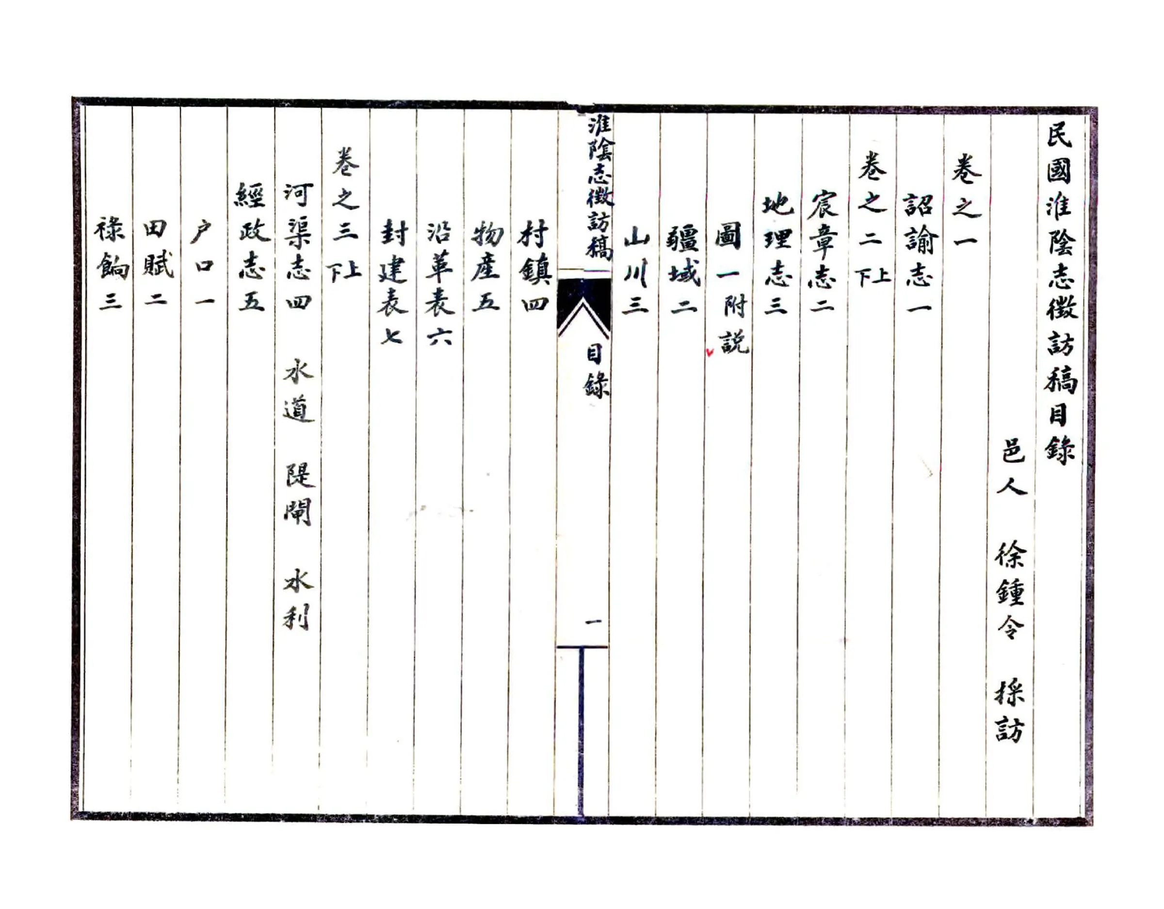 民国淮阴志征访稿 在线预览第2页