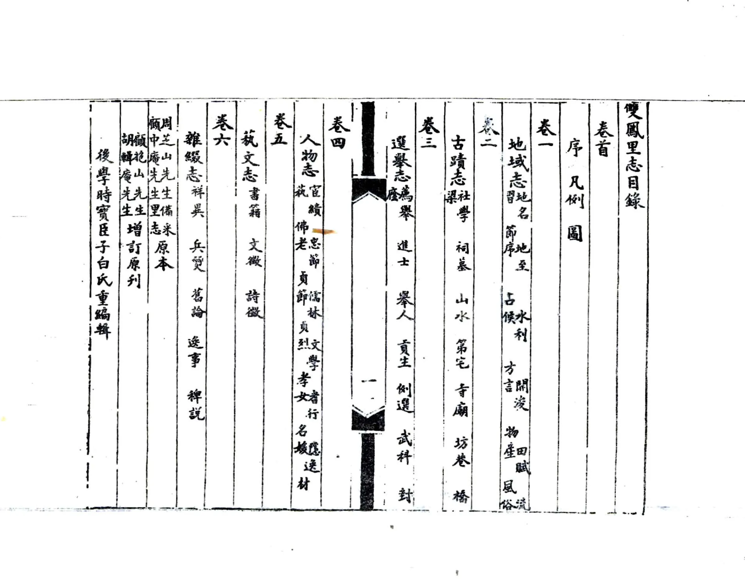 双凤里志（道光） 在线预览第6页