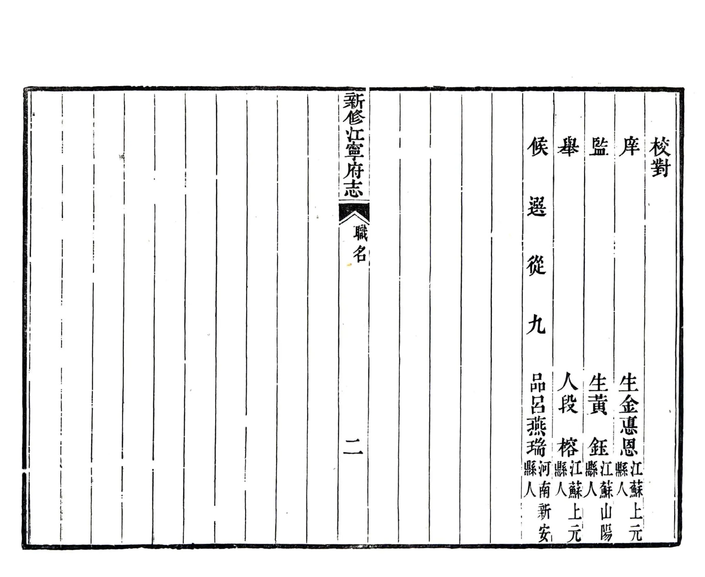 新修江宁府志（嘉庆） 在线预览第8页