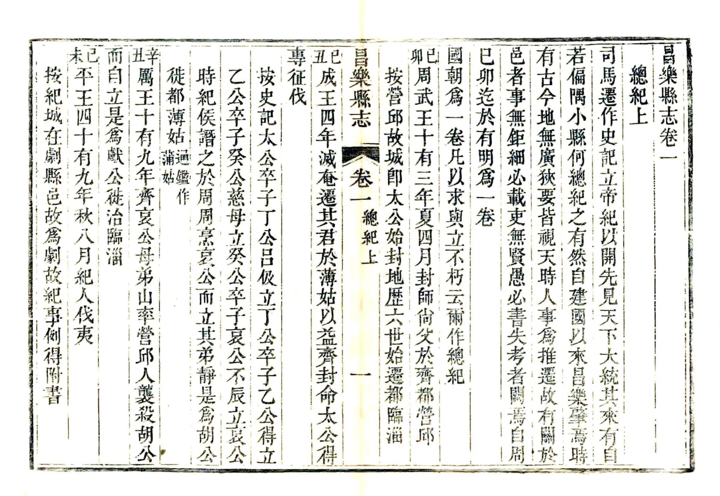 昌乐县志（嘉庆） 在线预览第1页