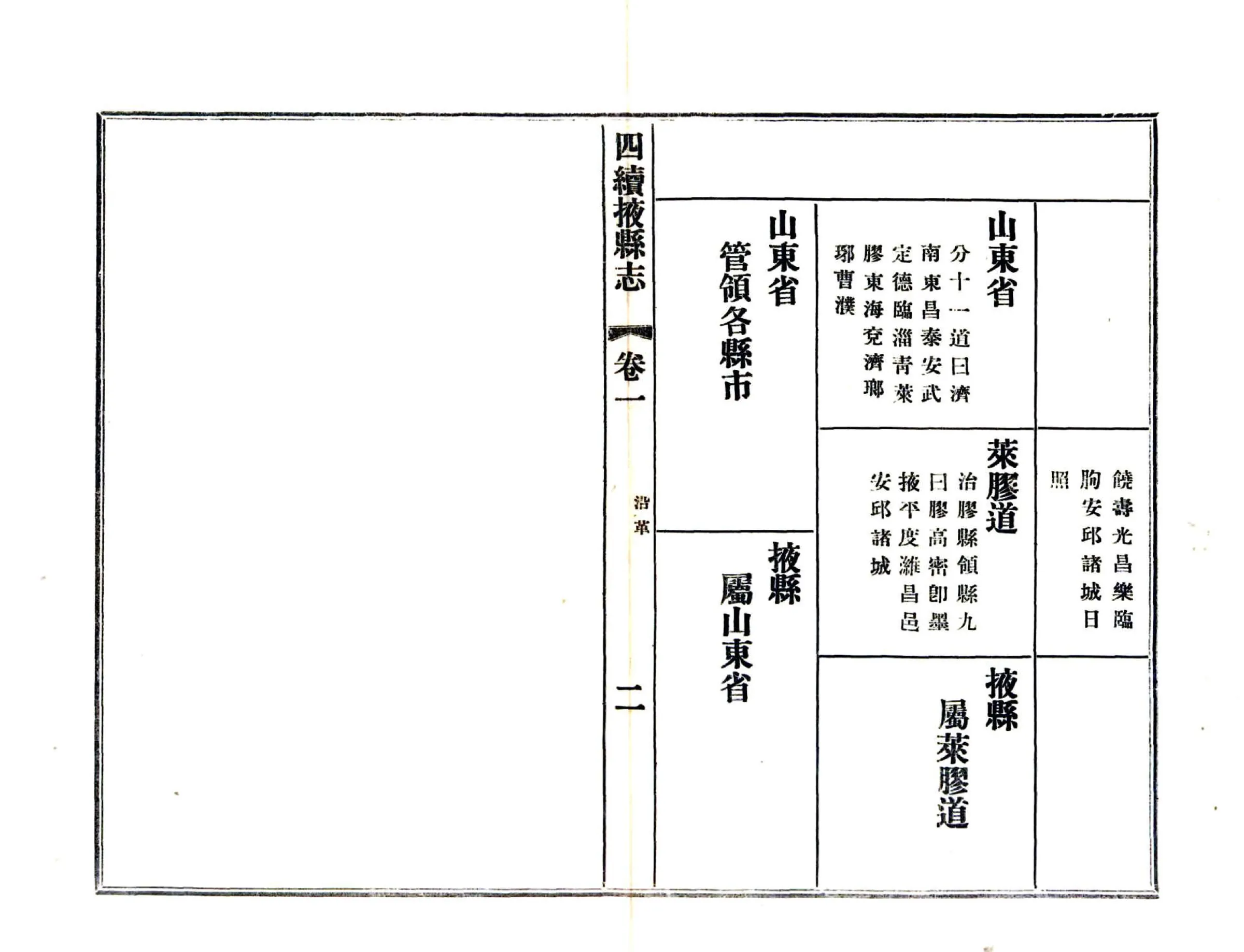 四续掖县志（民国） 在线预览第2页