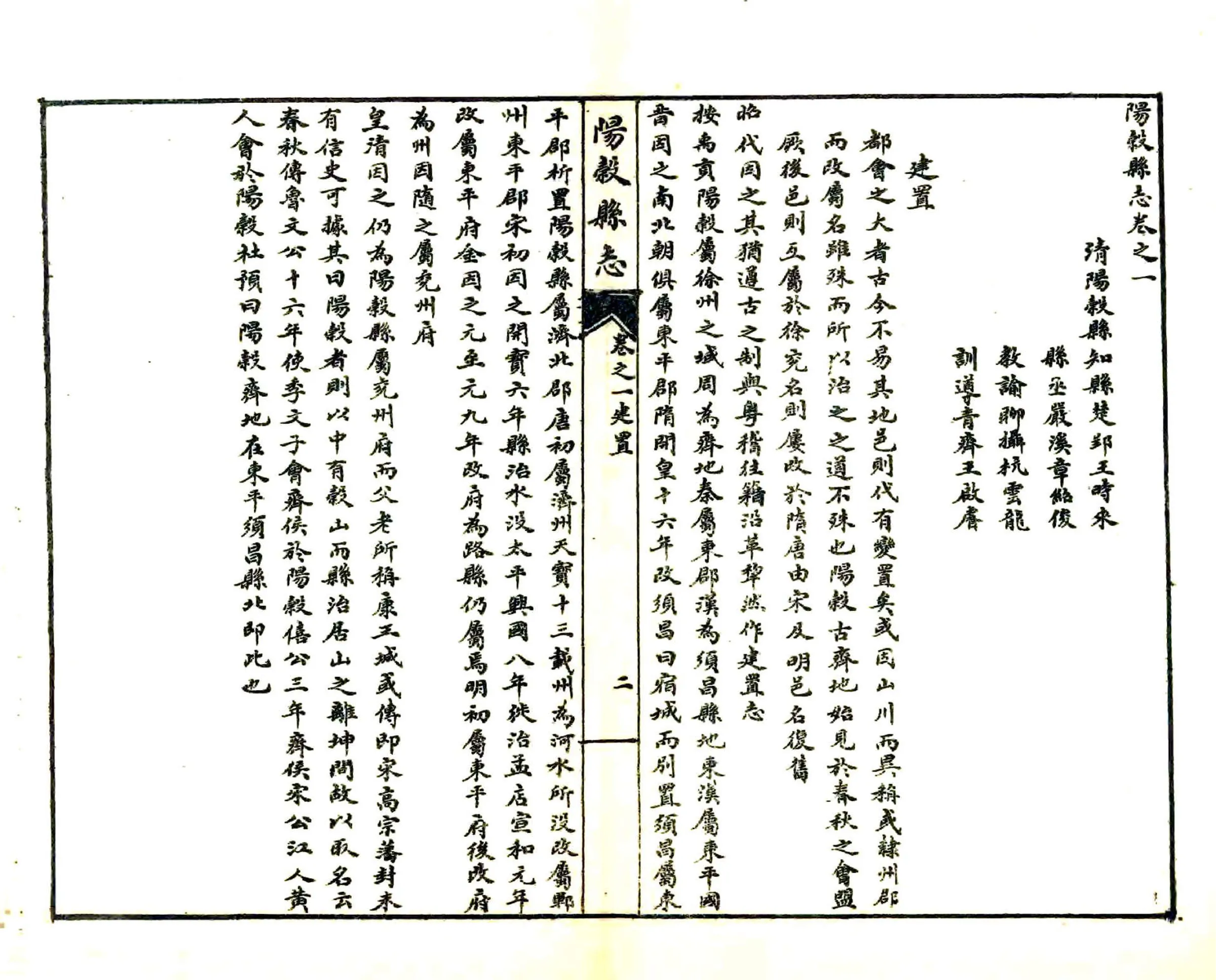 阳谷县志（康熙） 在线预览第2页