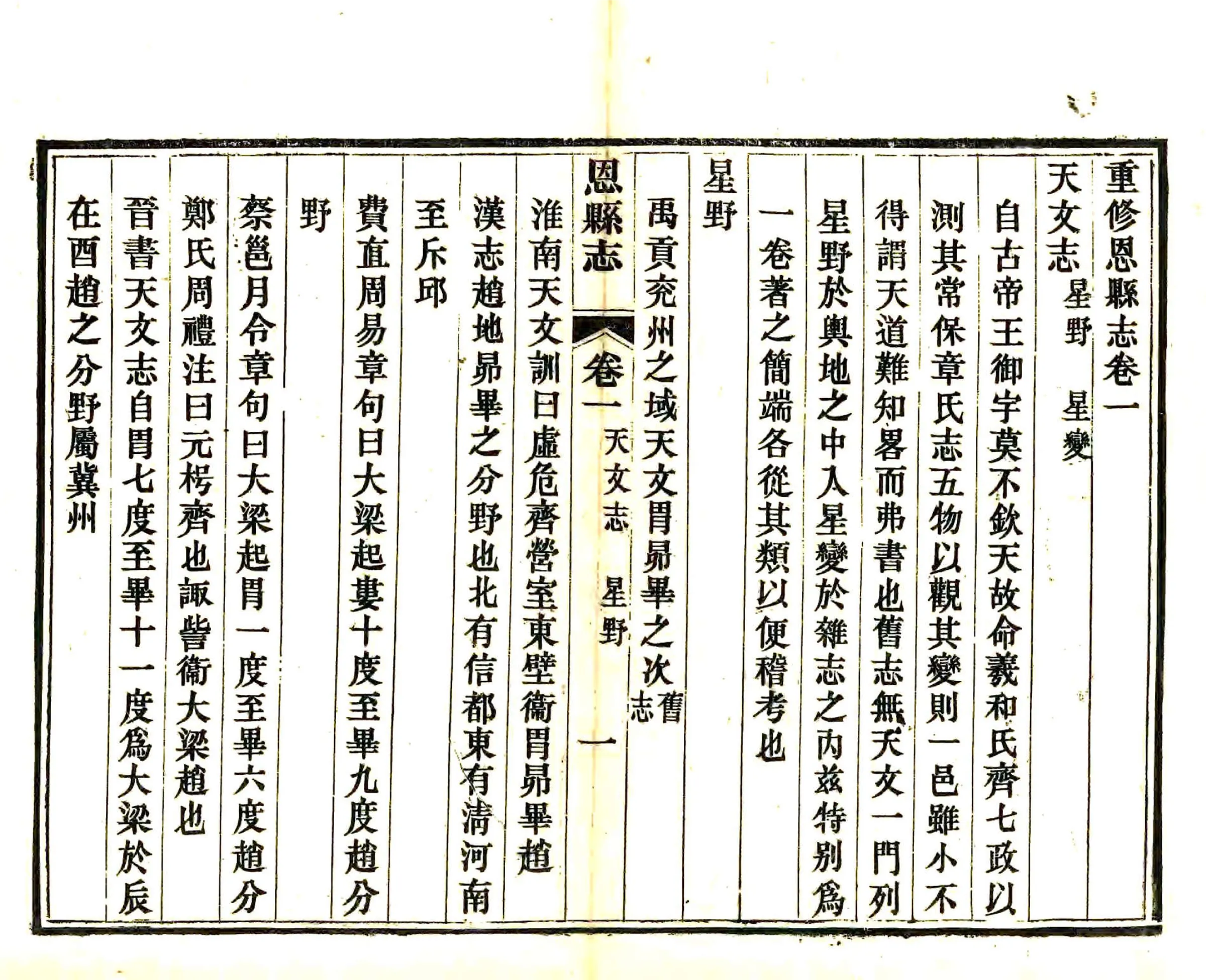 重修恩县志（宣统） 在线预览第1页