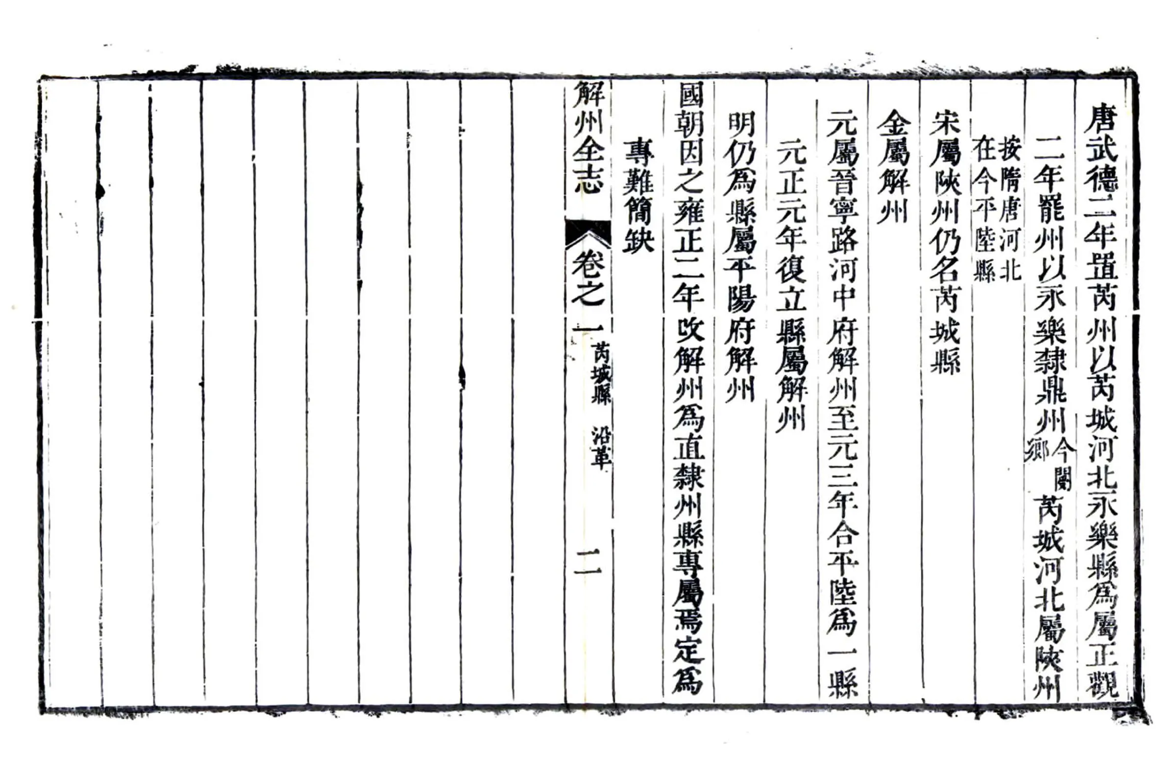 解州芮城县志（乾隆） 在线预览第2页