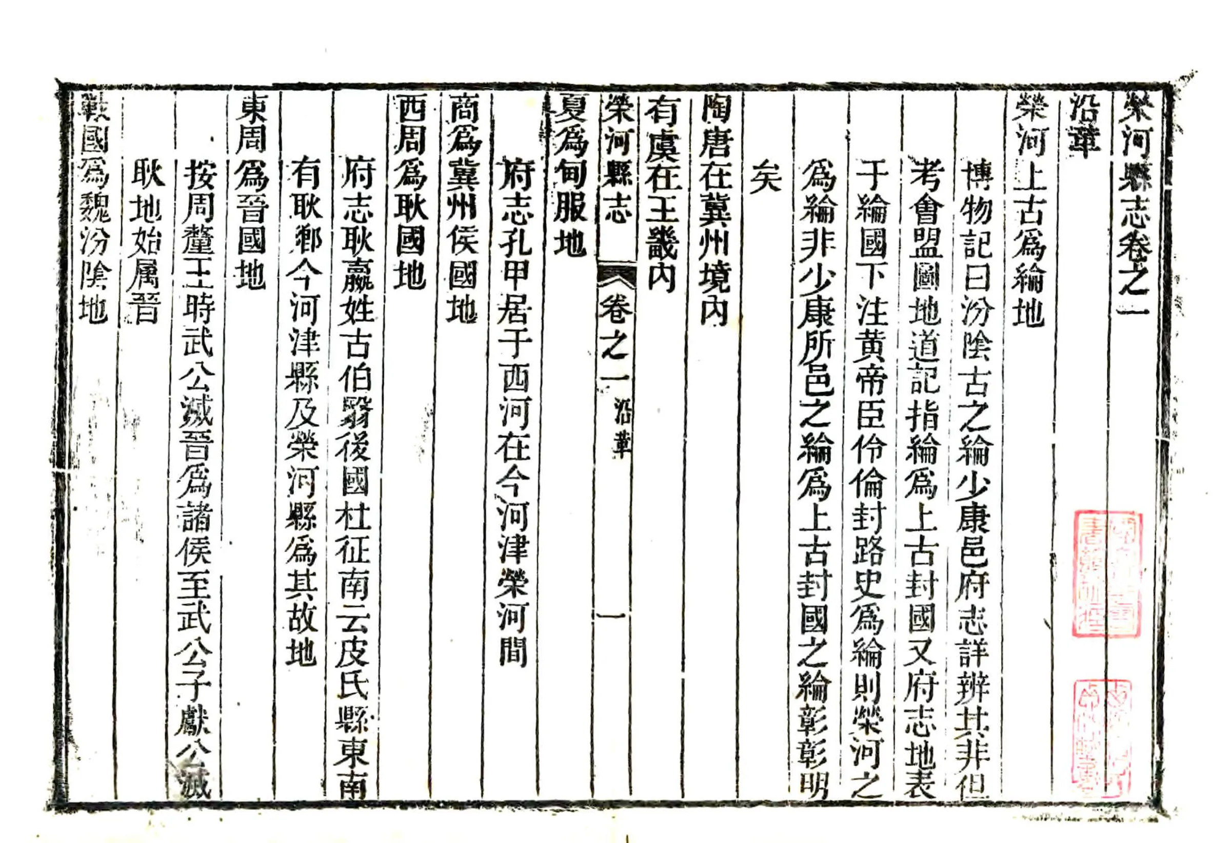 荣河县志（光绪） 在线预览第1页