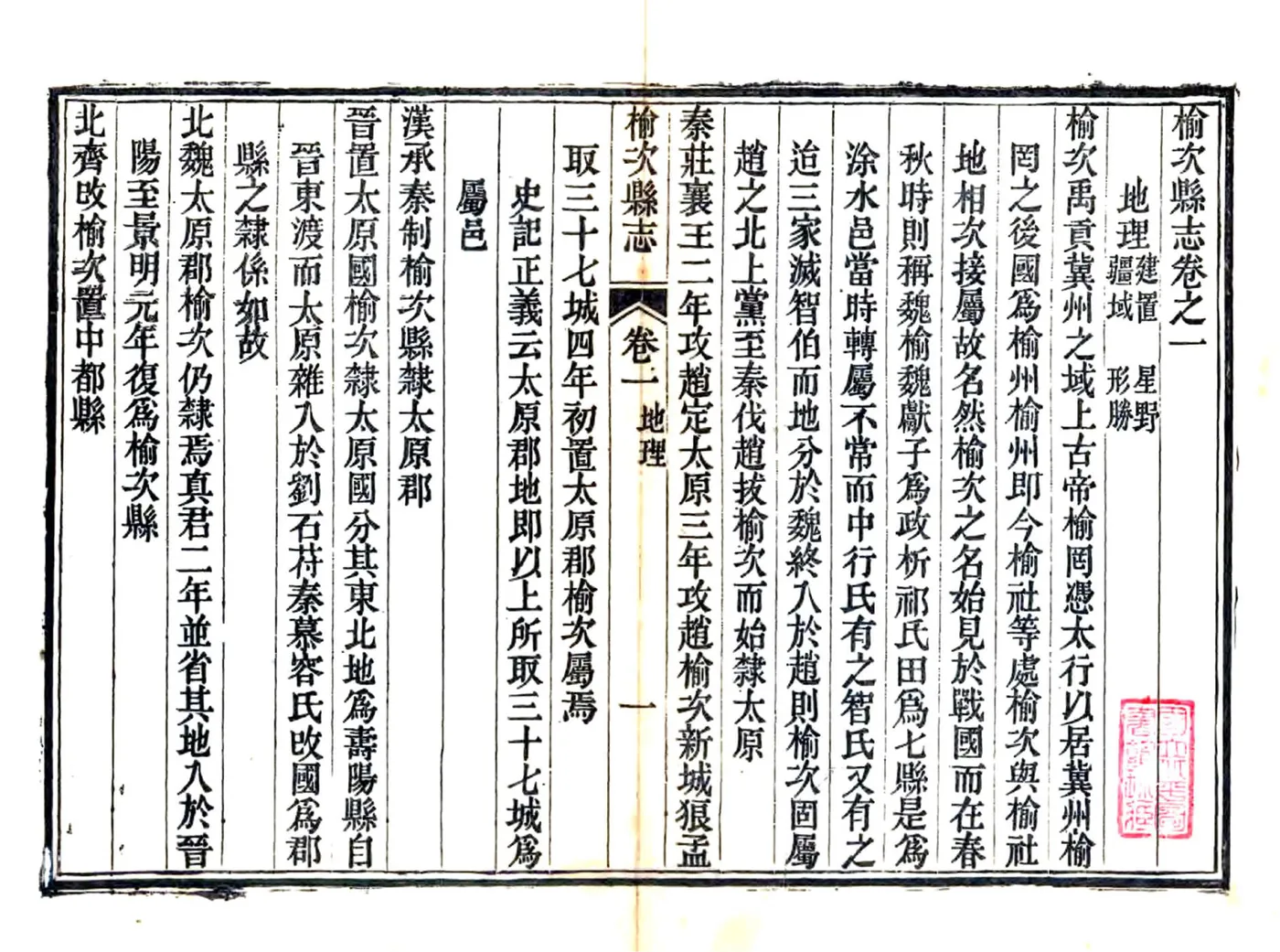 榆次县志（同治） 在线预览第2页