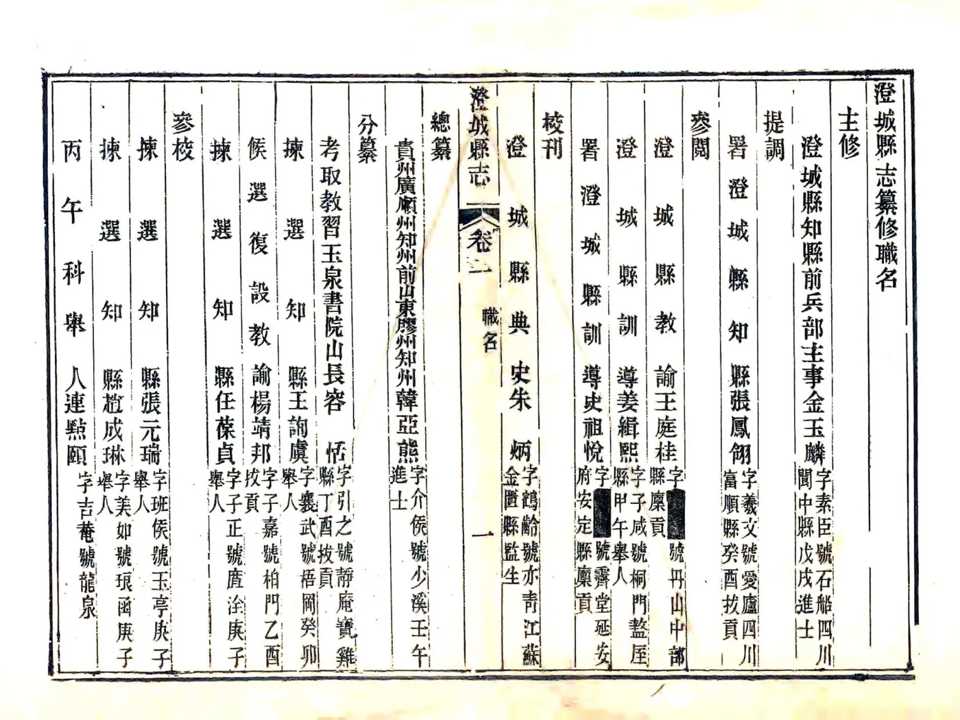 澄城县志（咸丰） 在线预览第2页