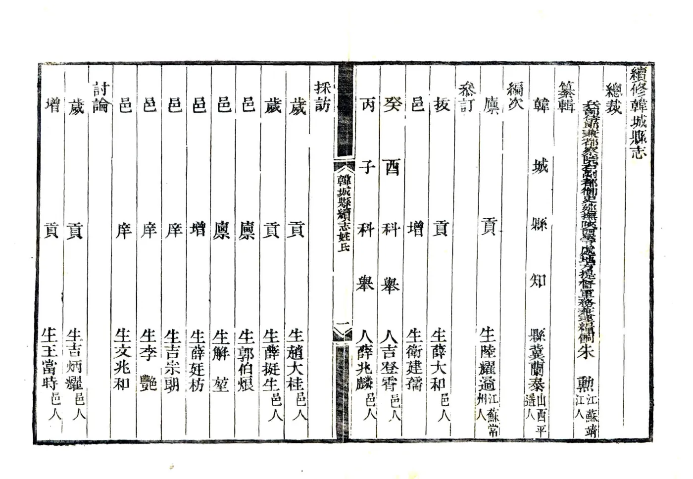 韩城县续志（嘉庆） 在线预览第2页