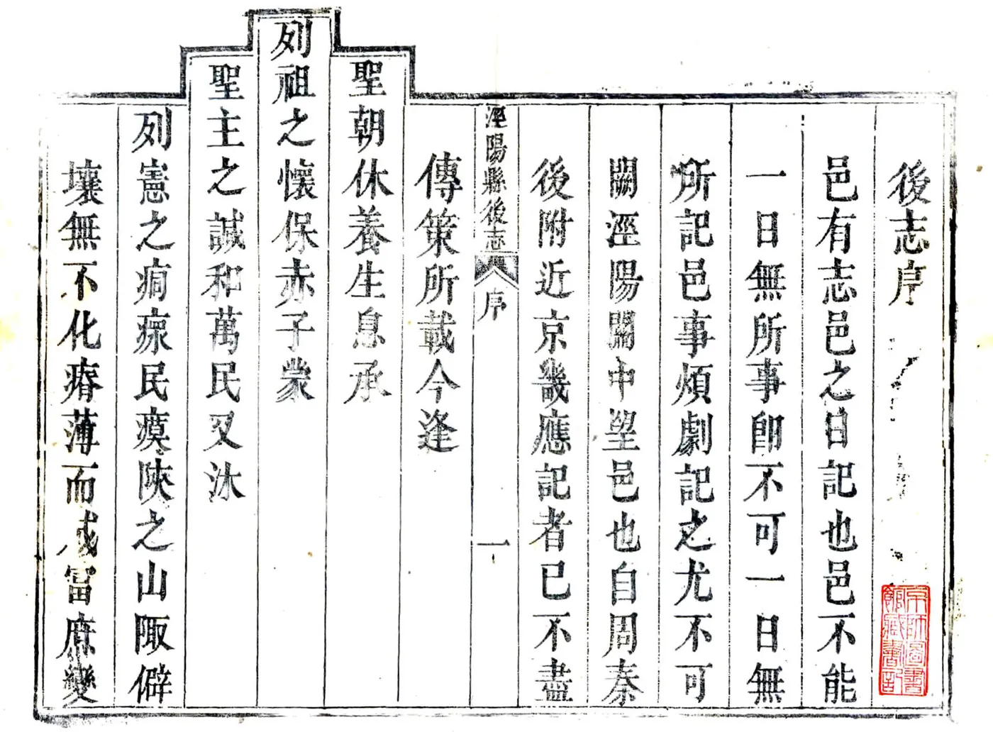 泾阳县后志（乾隆） 在线预览第1页