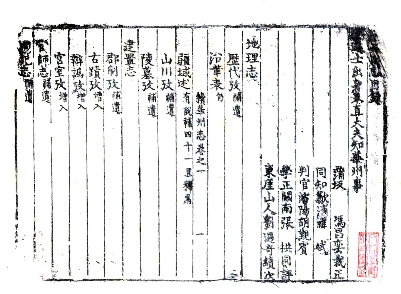 续华州志（康熙） 在线预览第1页