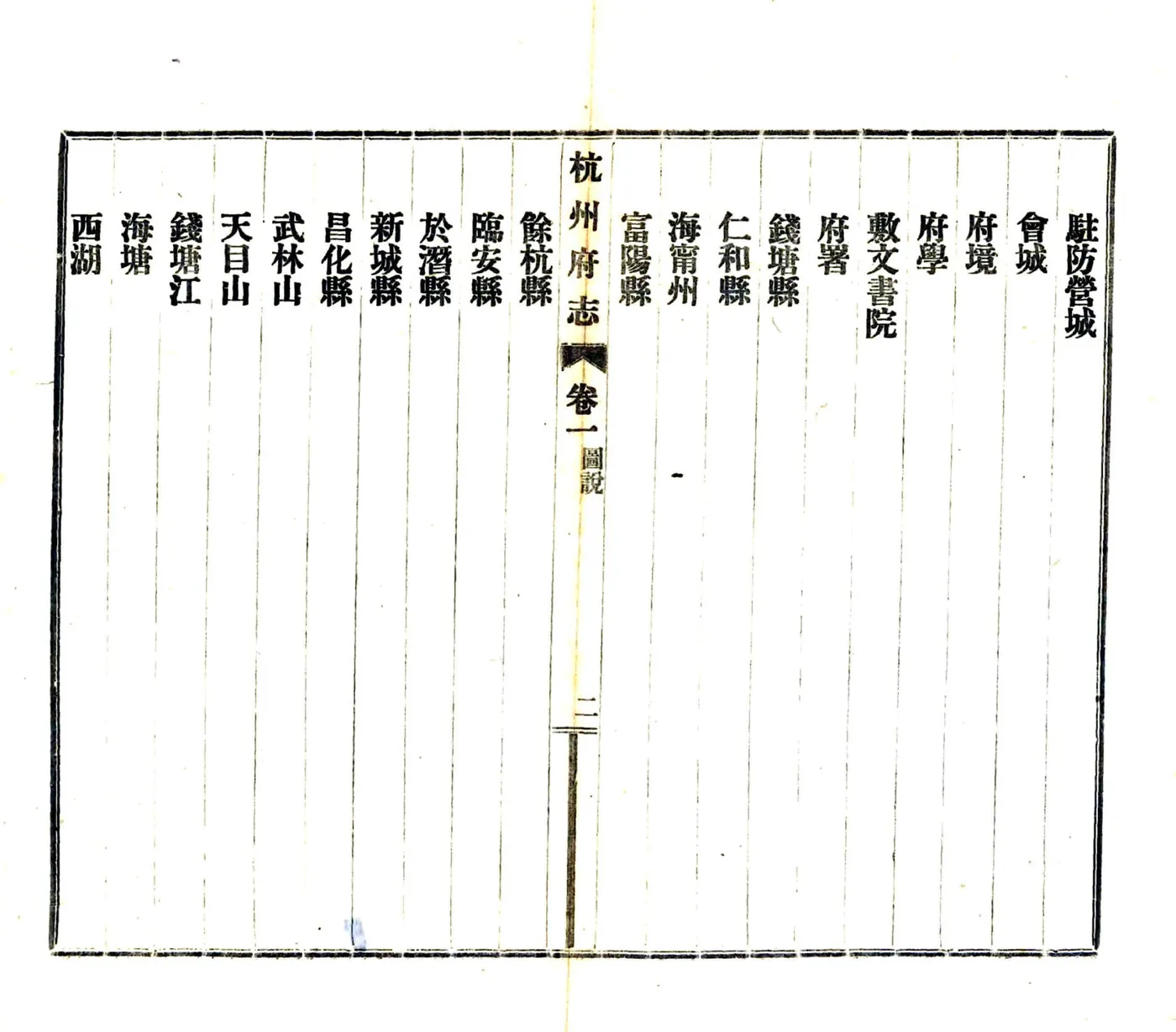 杭州府志（民国） 在线预览第2页