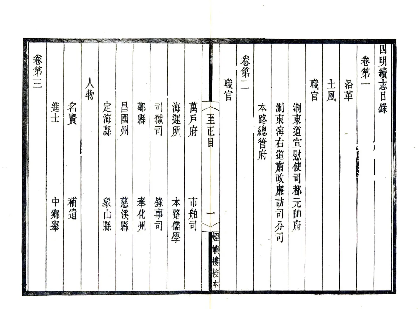 宋元四明六志（咸丰 光绪刻本）至正四明续志 在线预览第4页