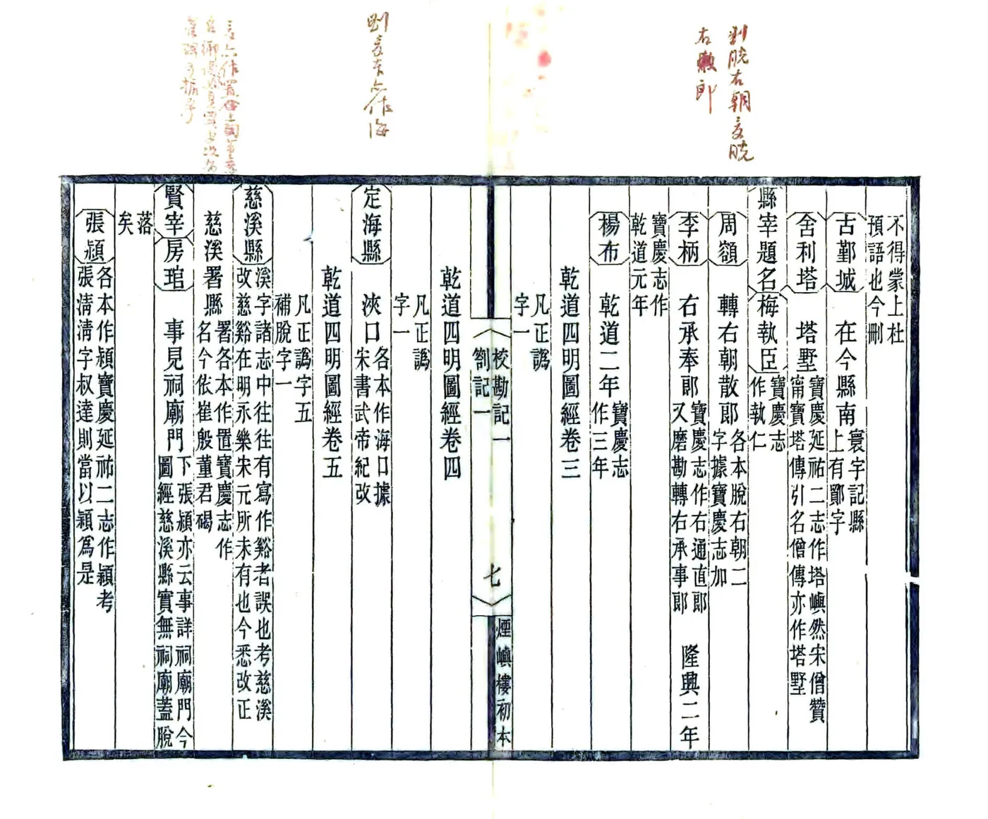 宋元四明六志校勘记（同治） 在线预览第7页