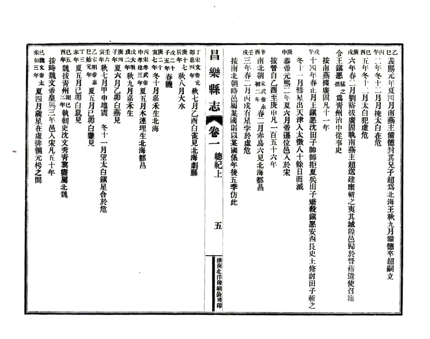 昌乐县志（嘉庆 民国铅印本） 在线预览第5页