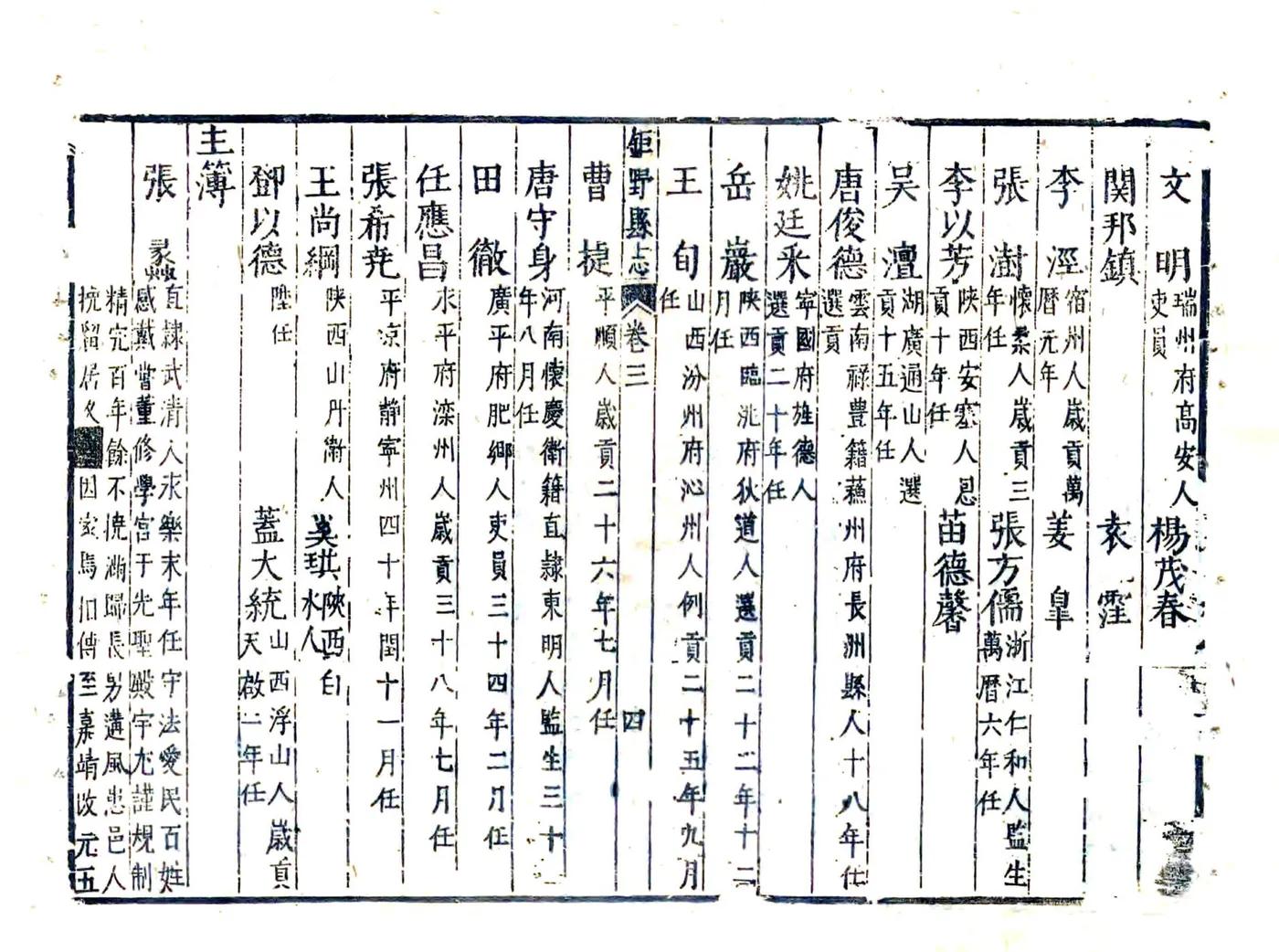 巨野县志（万历 崇祯增刻本） 在线预览第4页
